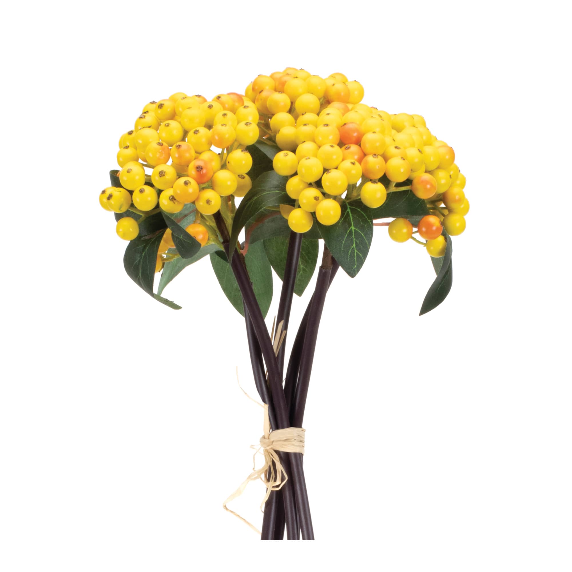 12.75" Yellow Berry Bundles, 2ct.
